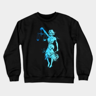 Colorful Lady Justice Crewneck Sweatshirt